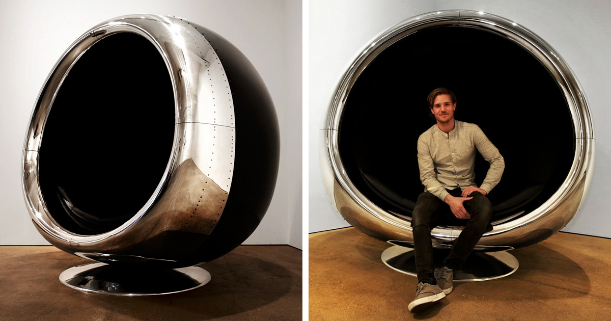 Confira Esta Cadeira Feita Com Uma Turbina De Boeing 737