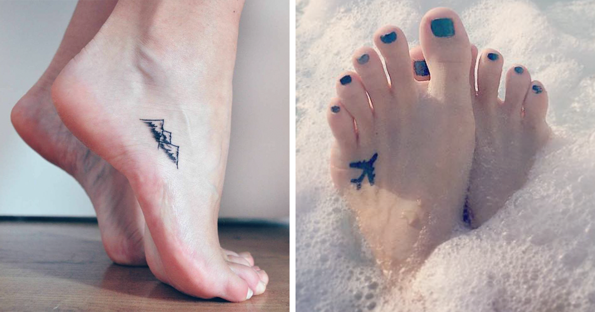 15 Ideias Para Pequenas Tatuagens Nos Pés Que Mostram Que, Às Vezes, Menos Pode Significar Mais