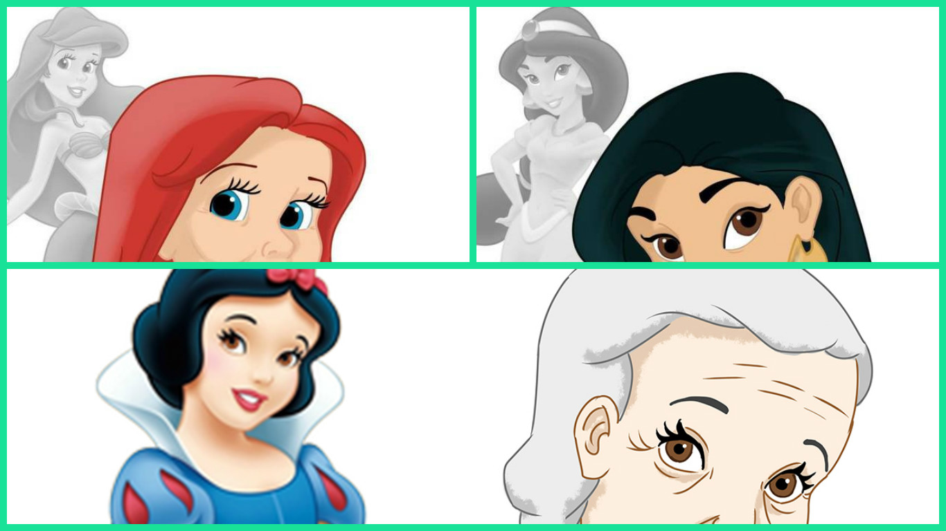Princesas Da Disney Desenhadas Como Se Tivessem Envelhecido Com Seus Filmes
