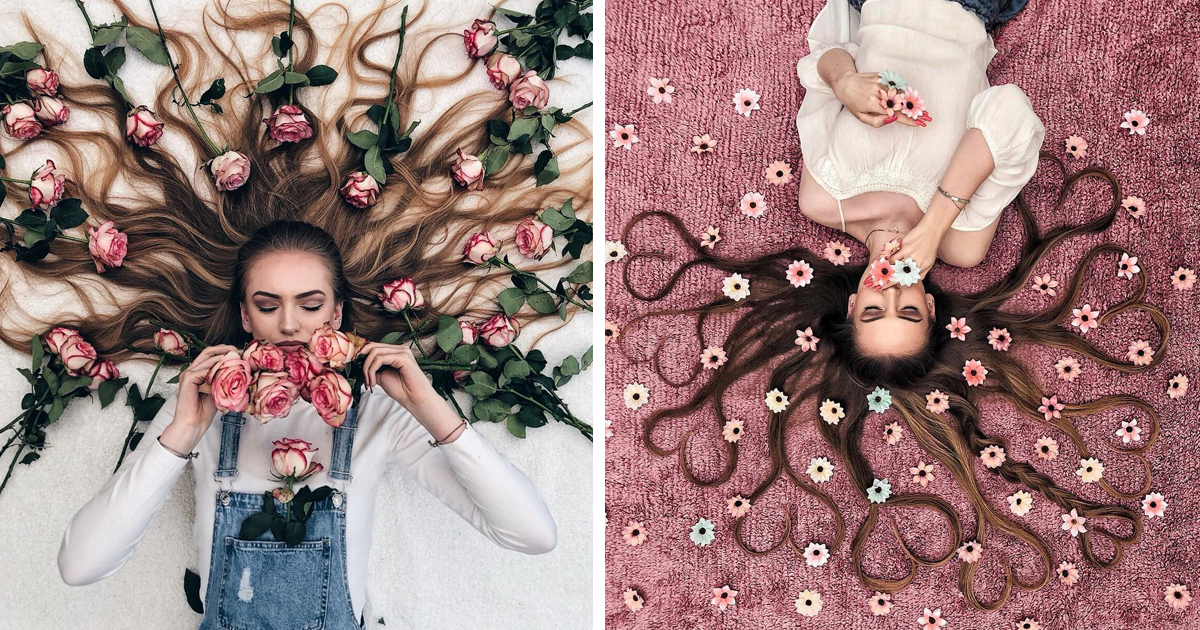 Artista cria fotos incríveis mostrando a beleza de seus longos cabelos