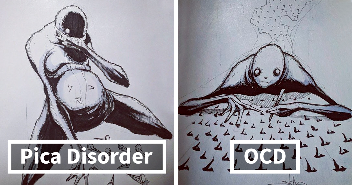 Ilustrações de distúrbios e doenças mentais para combater o estigma associado com eles. Compartilhe!