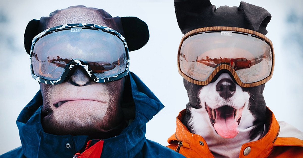 Estas máscaras de esqui ultra realistas vão fazer você esquiar como um animal!