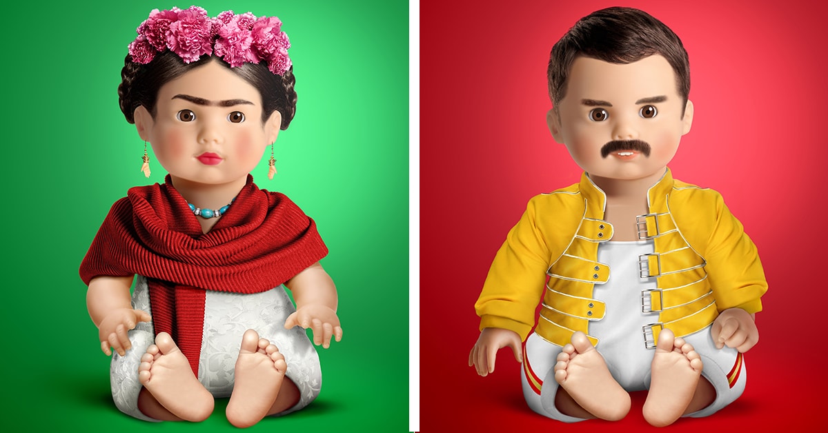 Artista reimagina figuras icônicas da história como bonecos de brinquedo