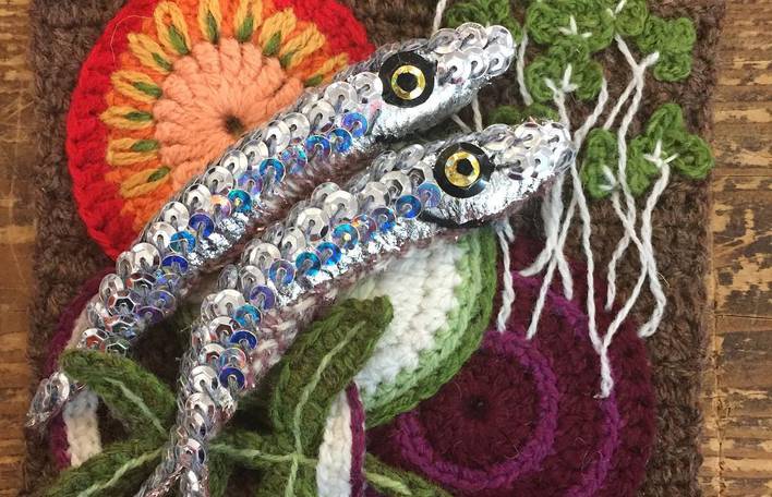 Artista britânica tricota frutos do mar muito realistas e engraçados