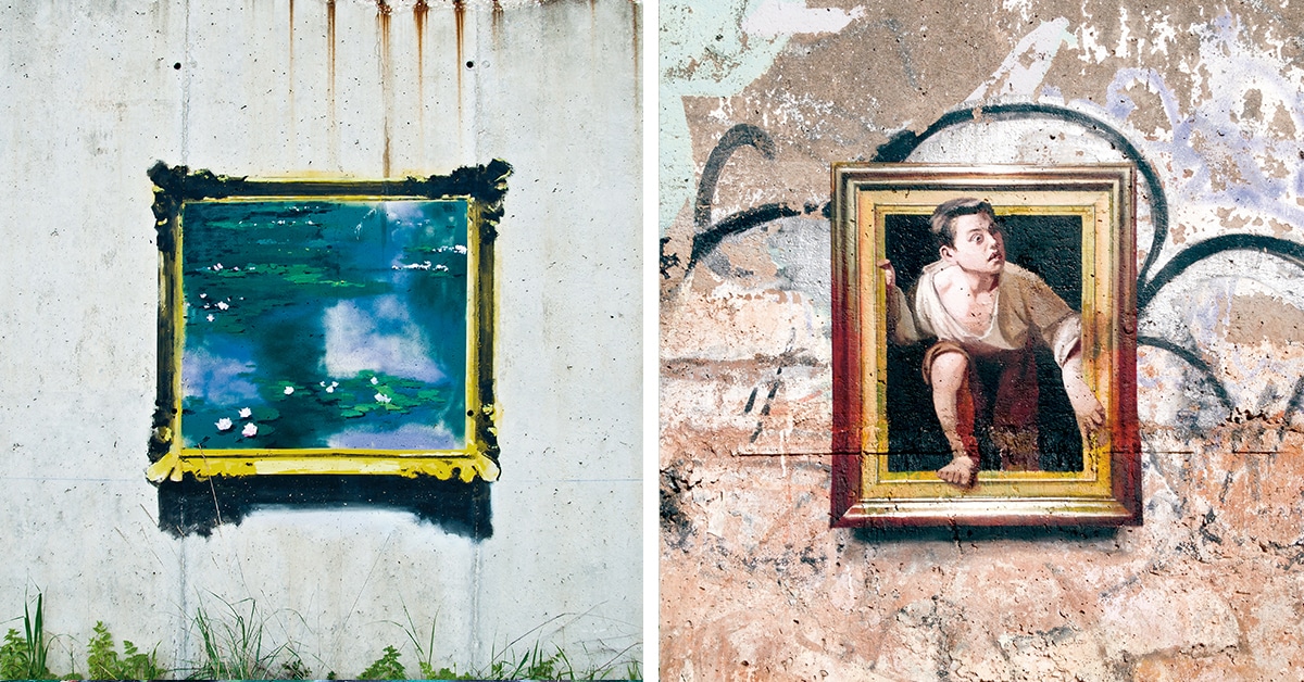 Artista usa graffiti para trazer pinturas clássicas de museus para as ruas