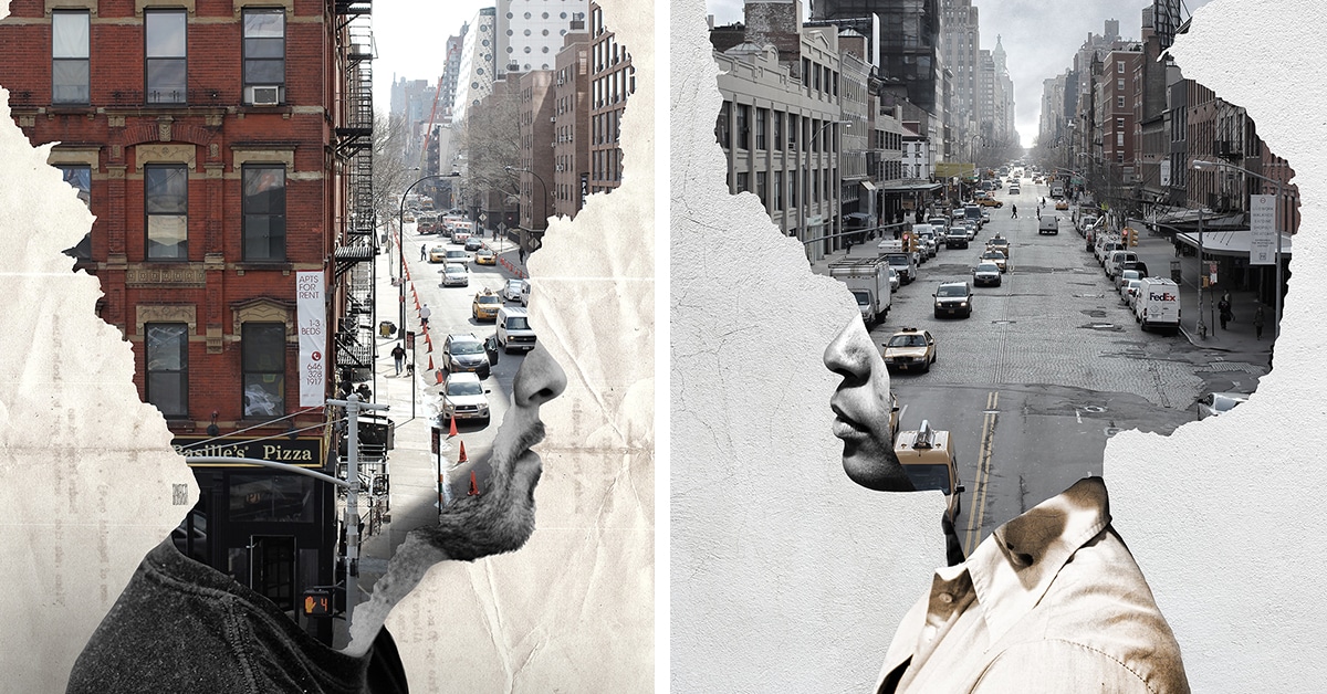 A arte que explora a conexão entre as pessoas e as cidades através do tempo