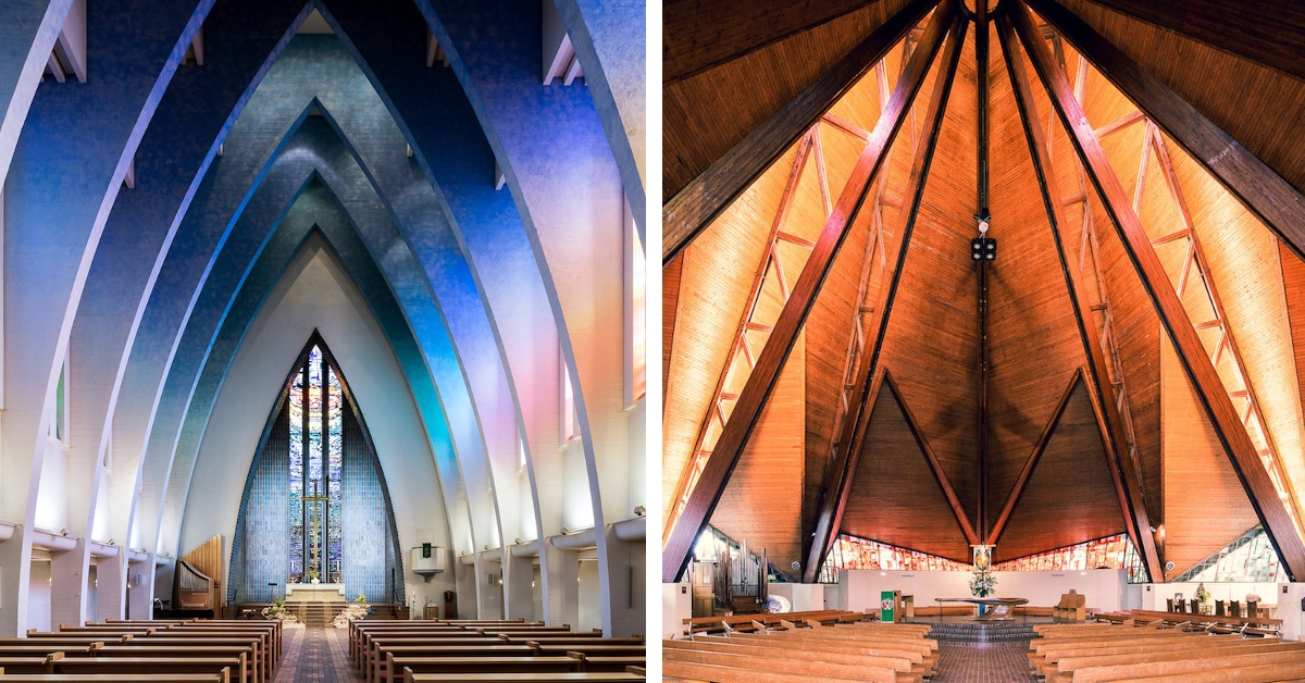 Fotógrafo captura interiores esplêndidos de igrejas modernistas por todo o mundo