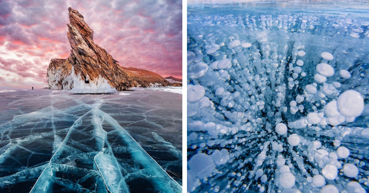 Fotografias espetaculares capturam a beleza congelada do maior lago de água doce do mundo