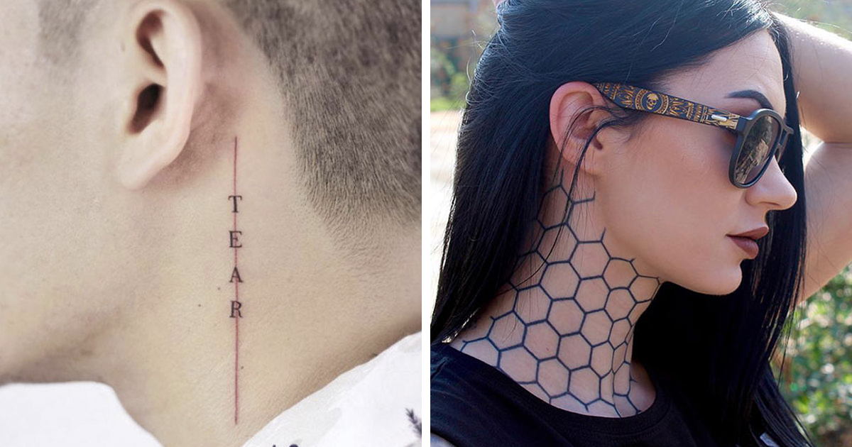 30 ideias de tatuagens no pescoço criativas
