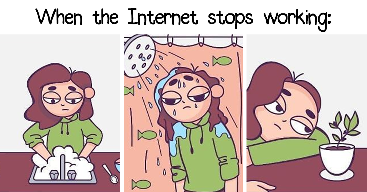 Ilustrações de uma garota nascida na era da Internet com quem você vai se identificar