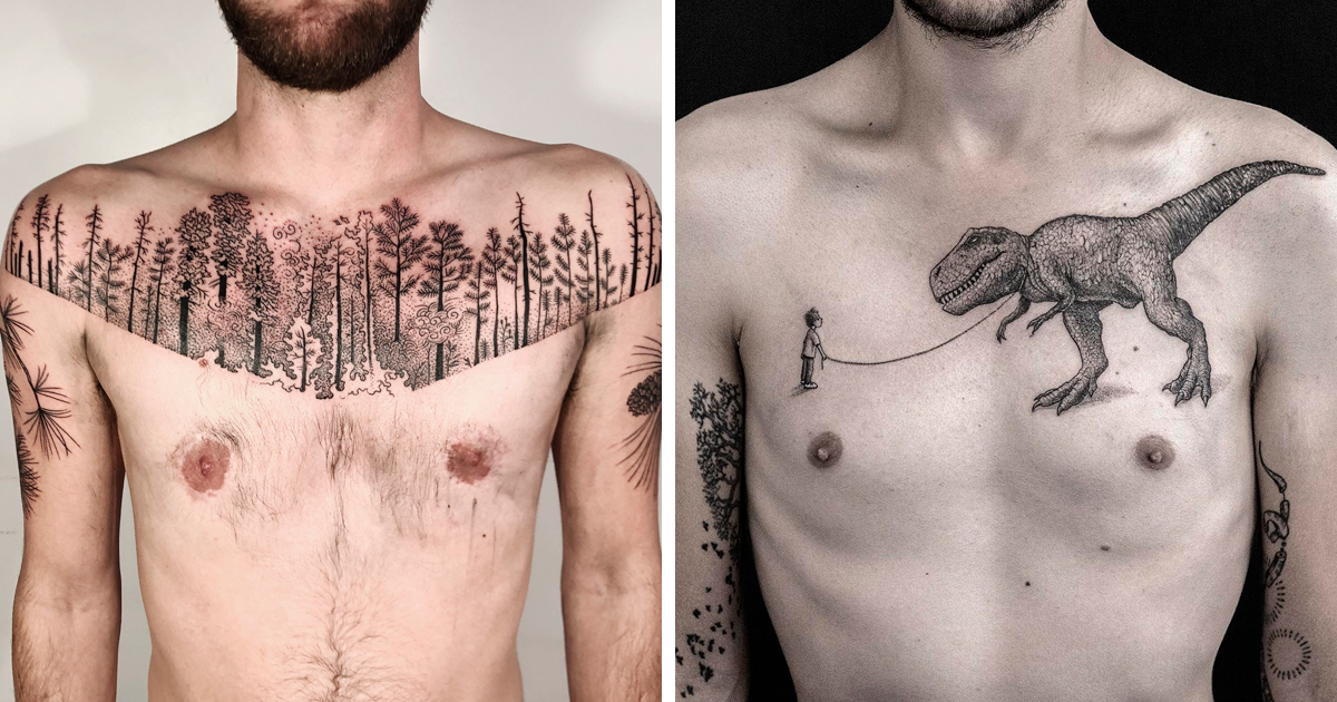 49 das mais incríveis ideias de tatuagem no peitoral