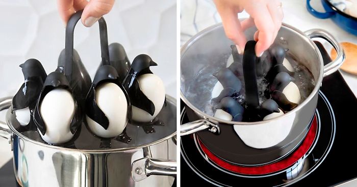 Conheça “Egguins”, a invenção de cozinha inovadora que deixa cozinhar ovos fácil e divertido