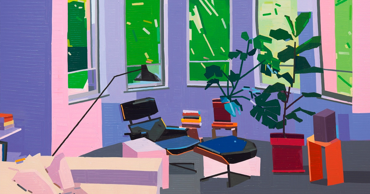 Artista transforma ambientes domésticos em pinturas