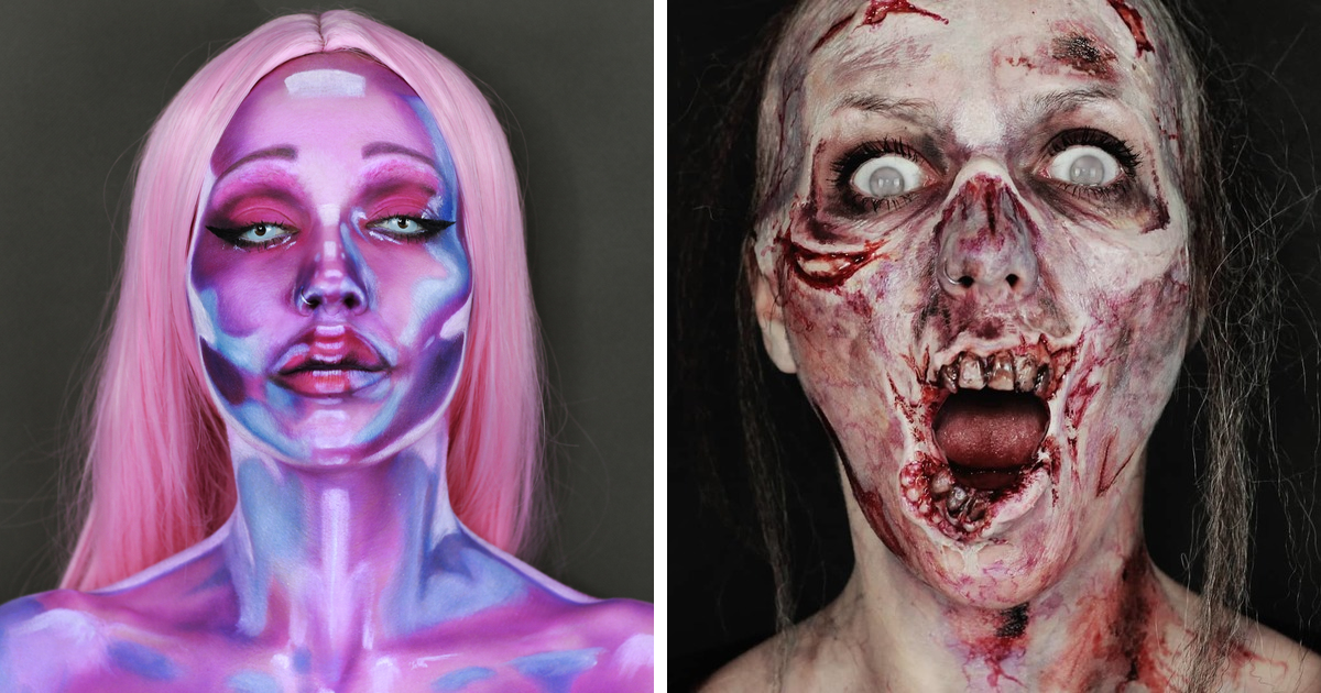 Maquiagem é o vício, o hobby e o trabalho dela, e aqui estão suas 58 maquiagens de Halloween