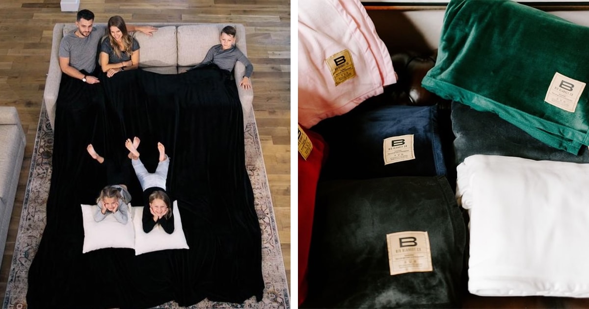 Empresa fabrica cobertores gigantescos que podem cobrir toda a sua família de uma só vez