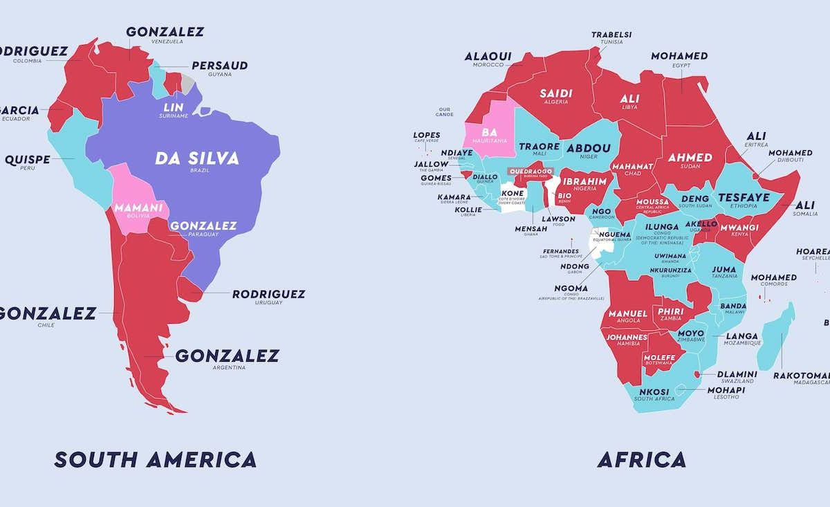 Aqui Estão Os Sobrenomes Mais Populares Em Cada Um Dos Países Do Mundo E Seus Respectivos Significados