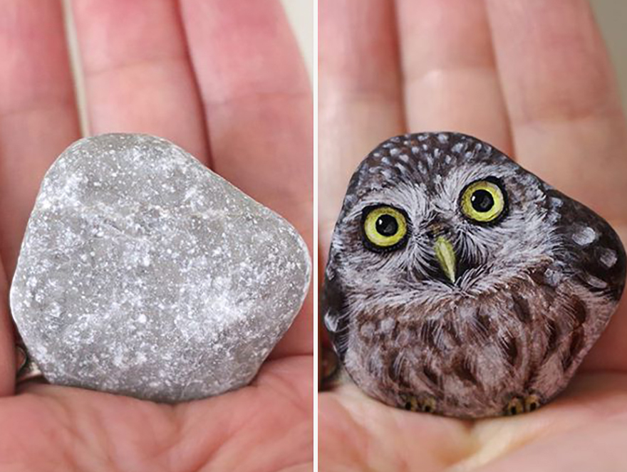 Artista Japonês Dá Vida Às Pedras Transformando-as Em Animais Que Cabem Na Palma Da Sua Mão