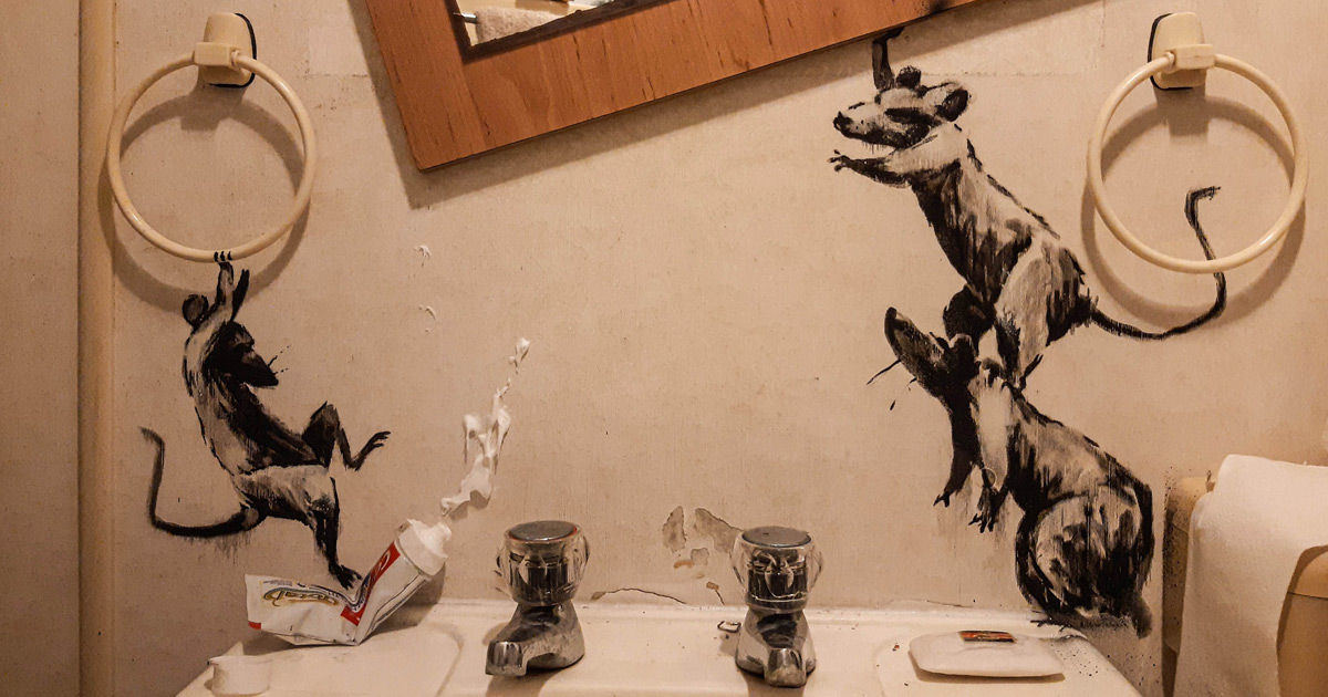 Banksy Compartilha Ratos Que Correm Em Fúria Pelo Seu Banheiro Na Quarentena