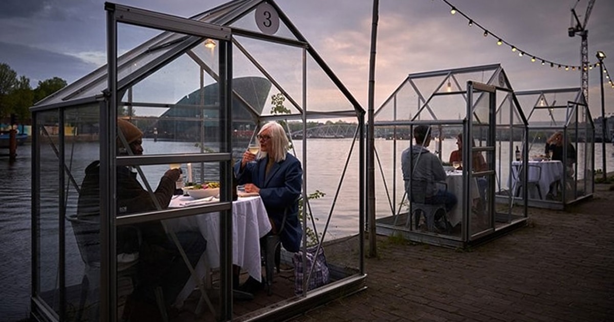 Este Restaurante Holandês Criou Pequenas “Estufas” Para Manter O Distanciamento Social