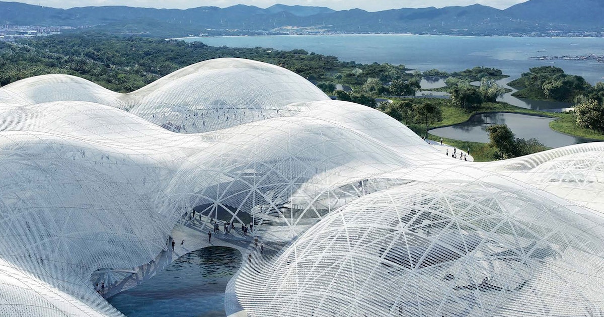 Este Centro Cultural Futurista Parece Uma Nuvem Gigante Flutuante