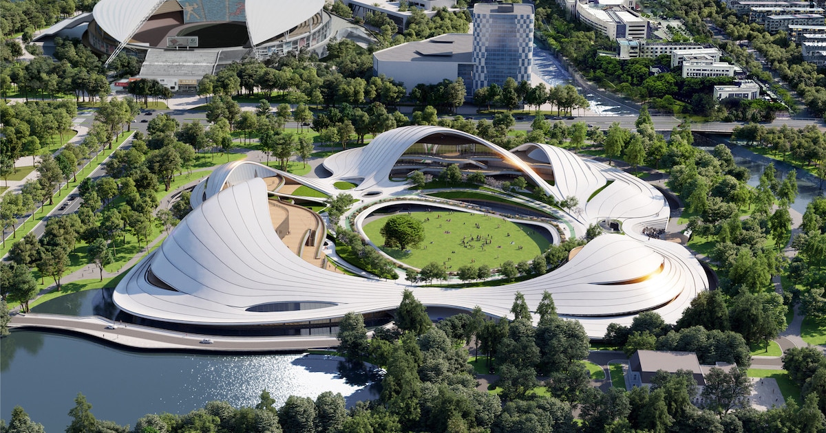 O Enorme Centro Cívico Da China Terá Design Inspirado No Mar